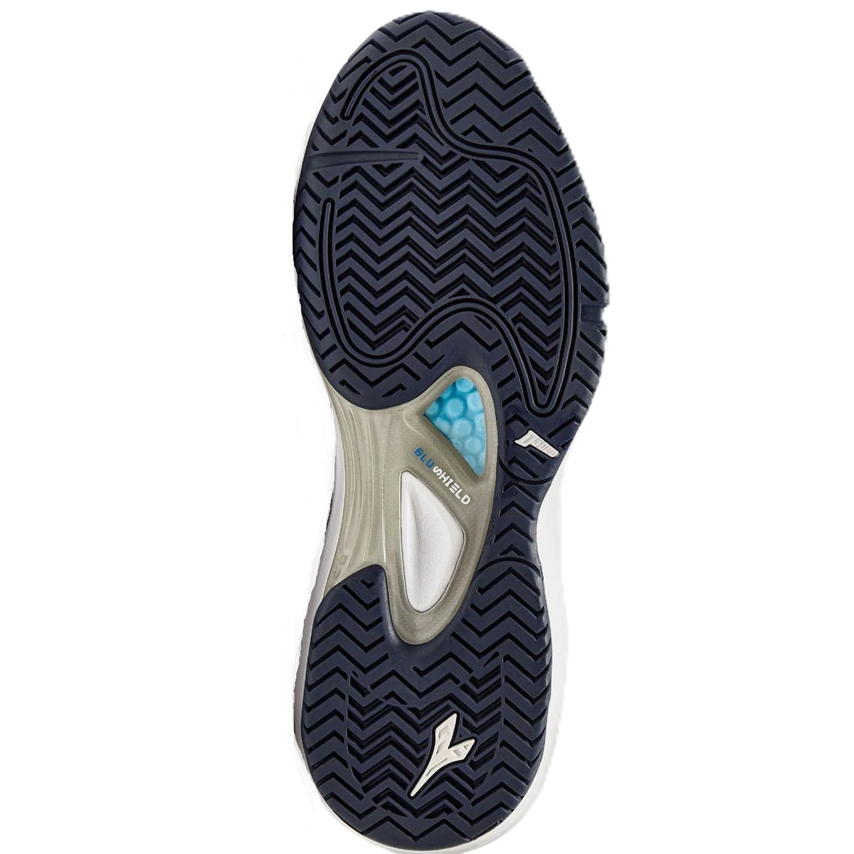 179507-C1494 Diadora Men's Speed Blushield Fly 4+ AG Tennis Shoes (White/Blue Corsair)