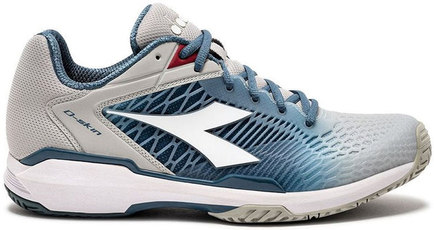 180614-D0951 Diadora Men's Speed Competition 7+ All Ground Tennis Shoes (Silver/Oceanview/White)