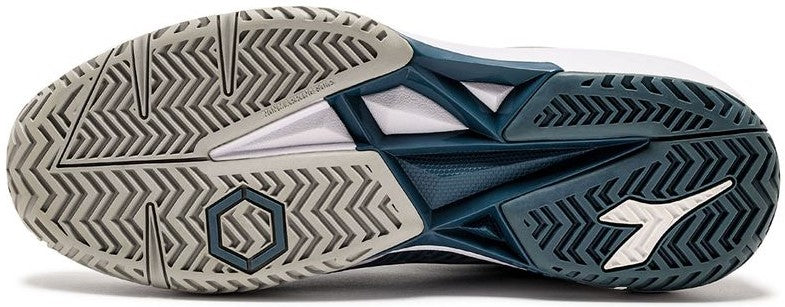 180614-D0951 Diadora Men's Speed Competition 7+ All Ground Tennis Shoes (Silver/Oceanview/White)