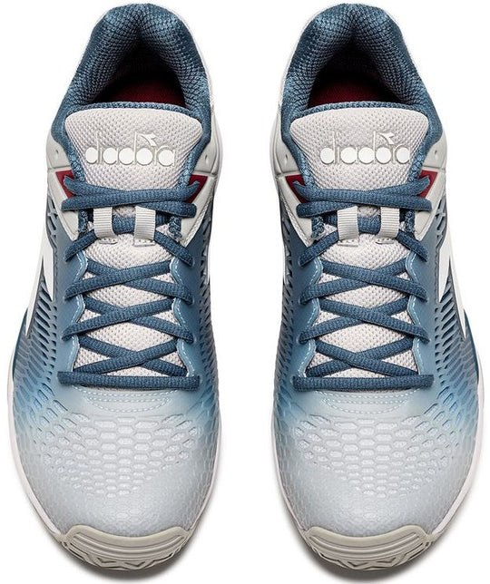 180614-D0951 Diadora Men's Speed Competition 7+ All Ground Tennis Shoes (Silver/Oceanview/White)