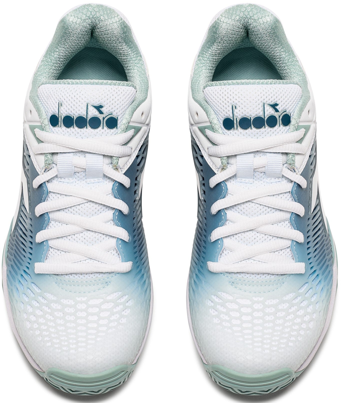 180615-D0845 Diadora Women's Speed Competition 7+ All Ground Tennis Shoe (White/Surf Spray/Legion Blue)