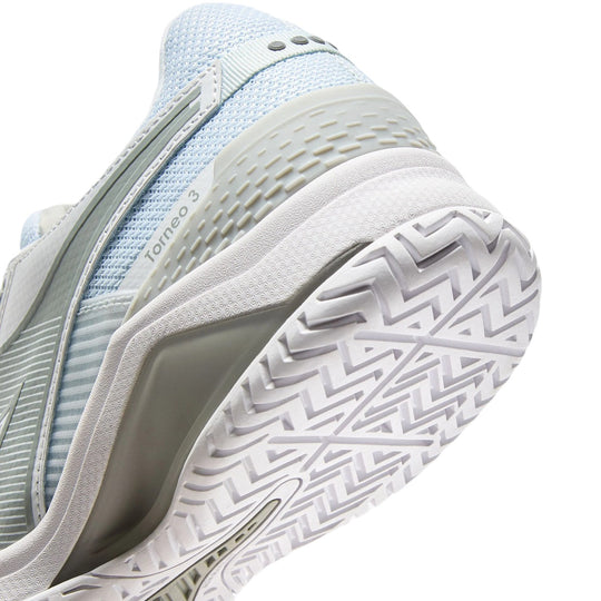 181466-C6103 Diadora Men's Blushield Torneo 3 All Ground Tennis Shoes (White/Silver)