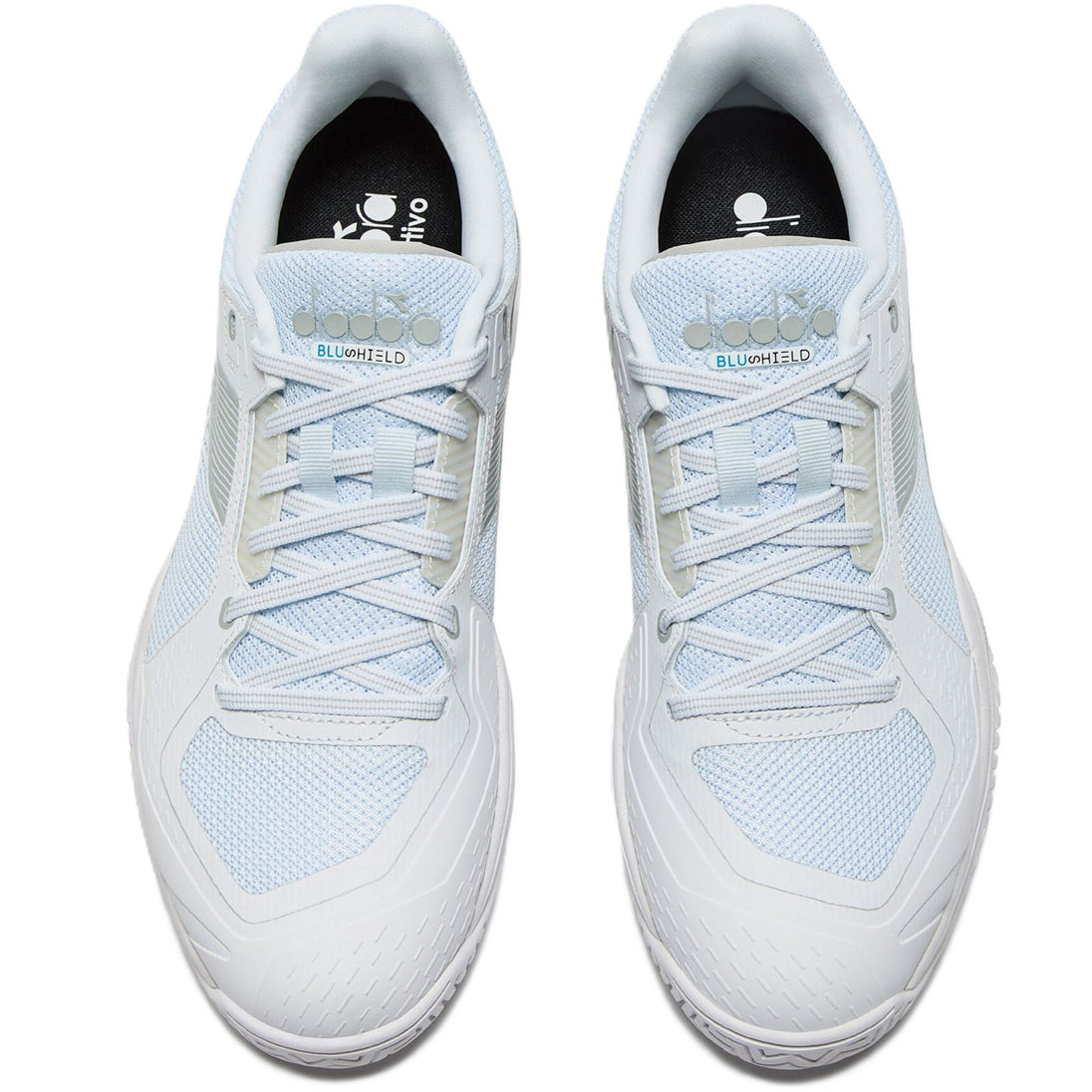 181466-C6103 Diadora Men's Blushield Torneo 3 All Ground Tennis Shoes (White/Silver)