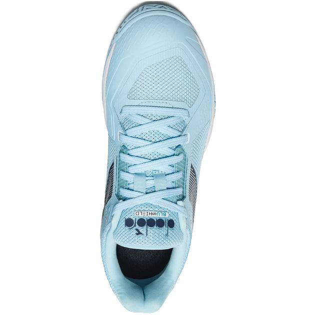181467-D1291 Diadora Women's Blushield Torneo 3 All Ground Tennis Shoes (Corydalis Blue/Black Iris)