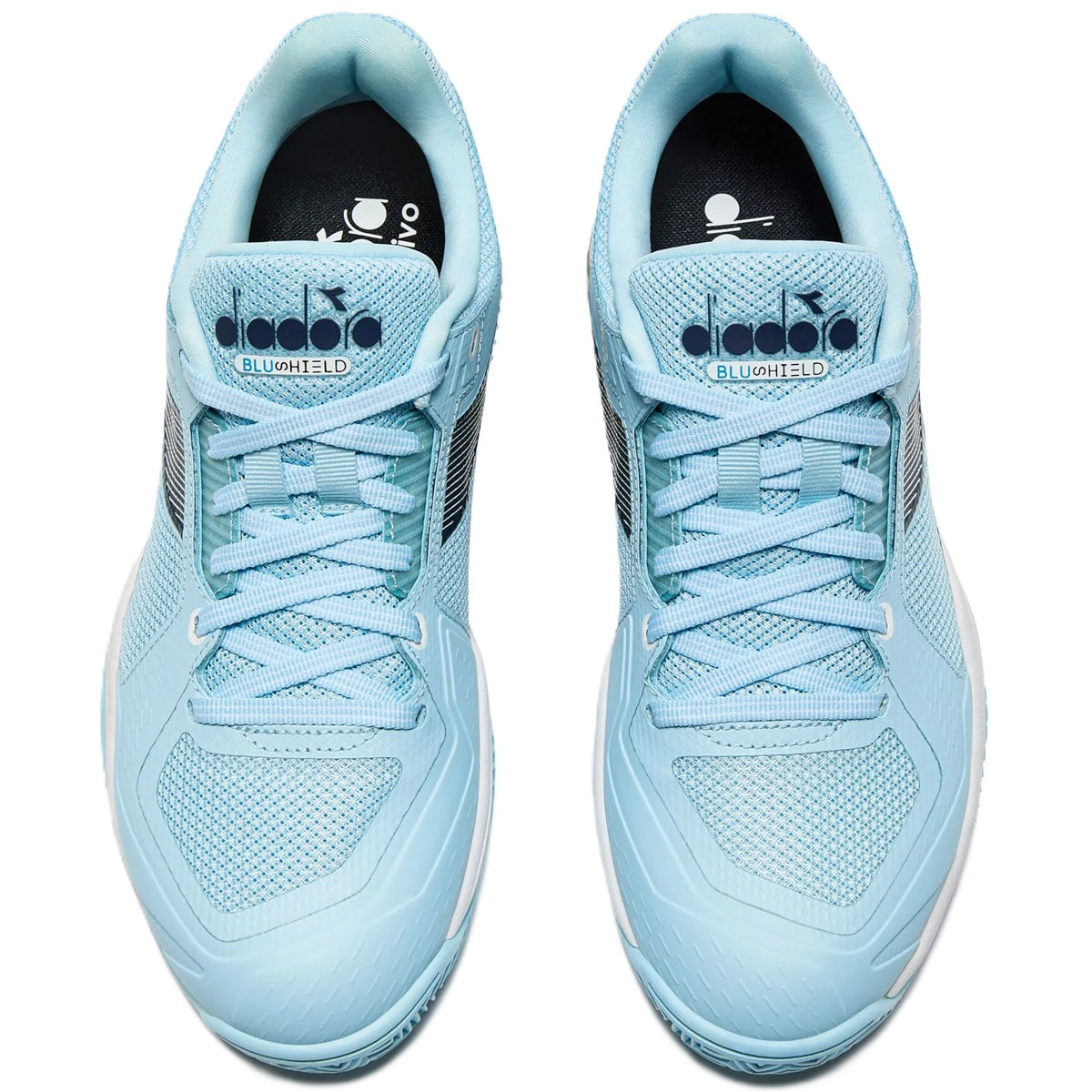 181469-D1291 Diadora Women's Blushield Torneo 3 Clay Tennis Shoes (Corydalis Blue/Black Iris)