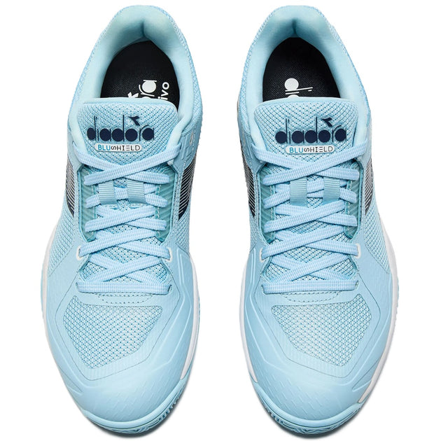 181469-D1291 Diadora Women's Blushield Torneo 3 Clay Tennis Shoes (Corydalis Blue/Black Iris)