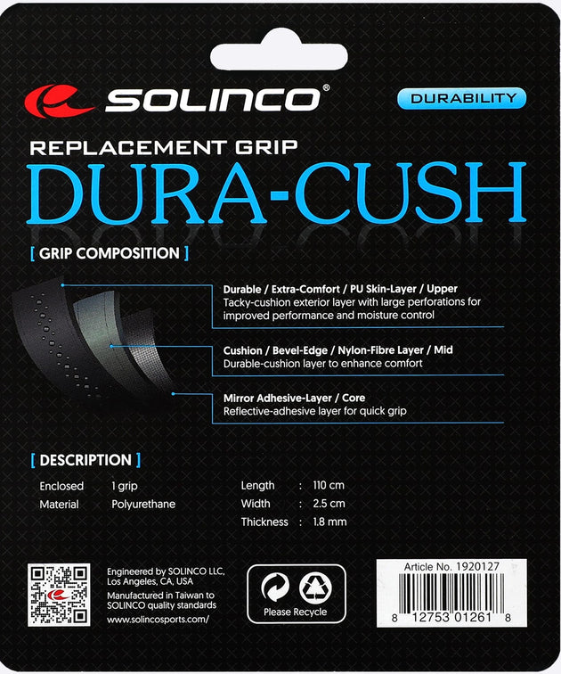 1920128 Solinco Dura-Cush Replacement Grip (White)