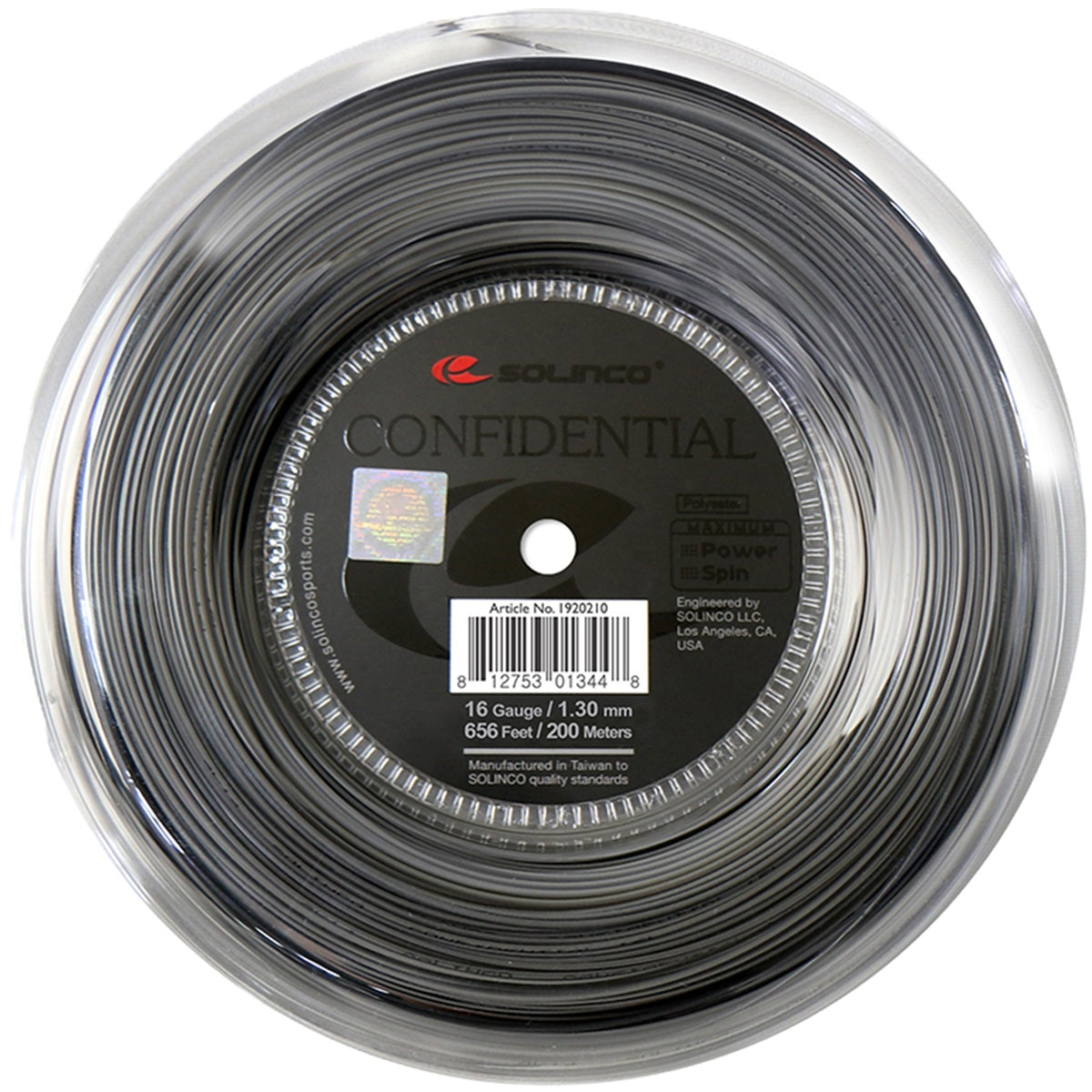 Solinco Confidential 16g Tennis String (Reel)