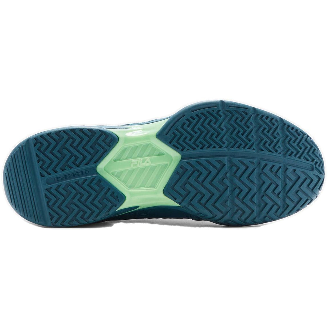 1TM01776-415 Fila Men's Axilus 2 Energized Tennis Shoes (Blue Coral/Green Ash/White)