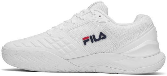 1TM01987-125 Fila Men's Axilus 3 Tennis Shoes (White/Fila Navy/Fila Red)