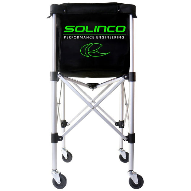 1920573 Solinco Lightweight 180 Ball Tennis Cart with Heavy Duty Ball Bag (Black/Green)