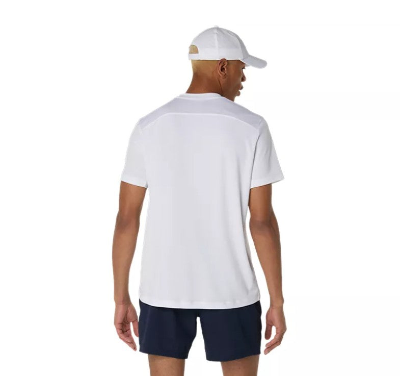 2041A339-100 Asics Men's Court Short Sleeve Top (Brilliant White)
