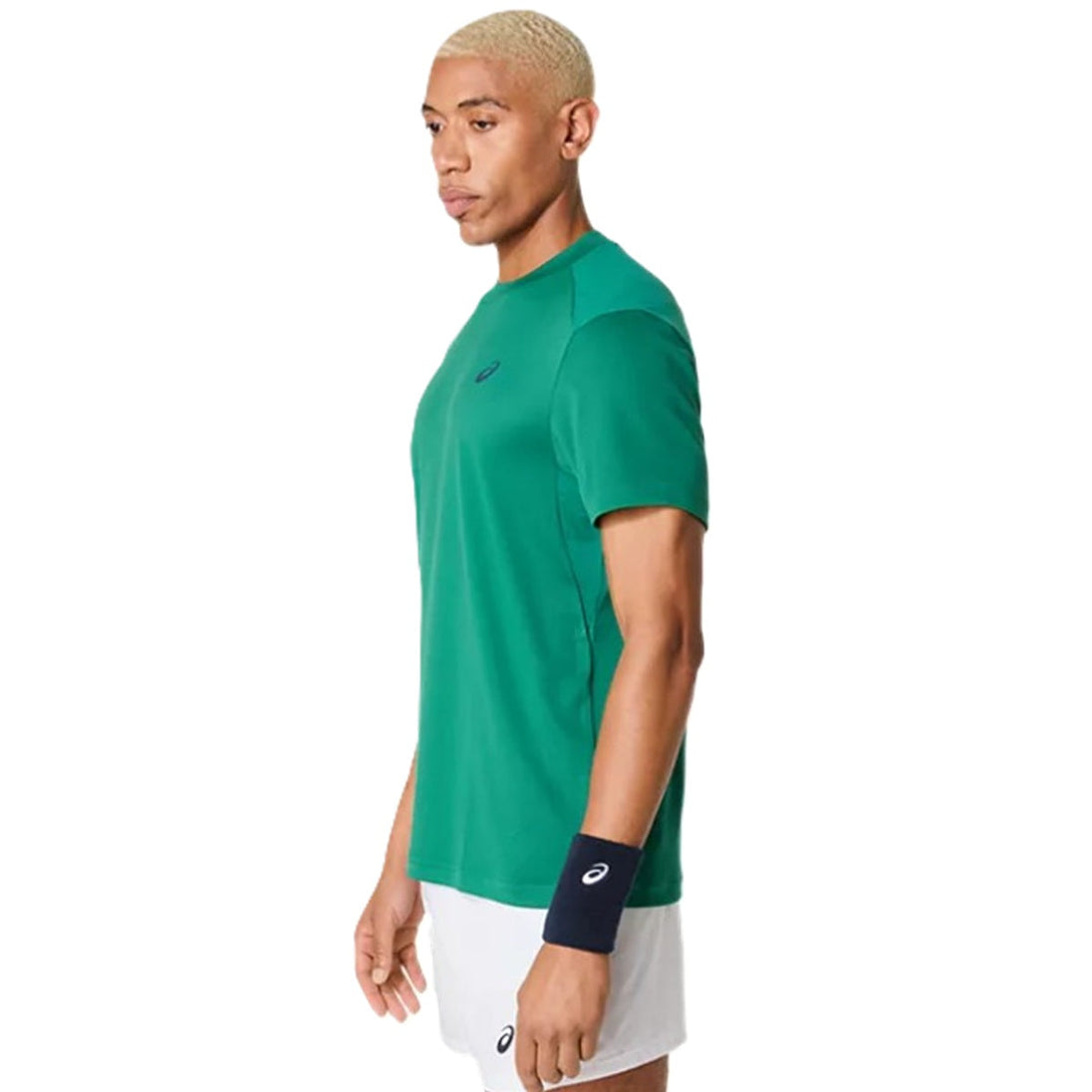 Asics Men's Court Short Sleeve Tops - Jasper Green