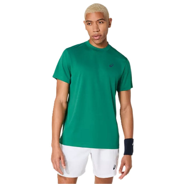 Asics Men's Court Short Sleeve Tops - Jasper Green
