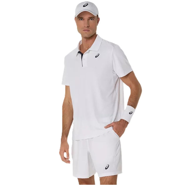 2041A340-100 Asics Men's Court Polo Shirt (Brilliant White)