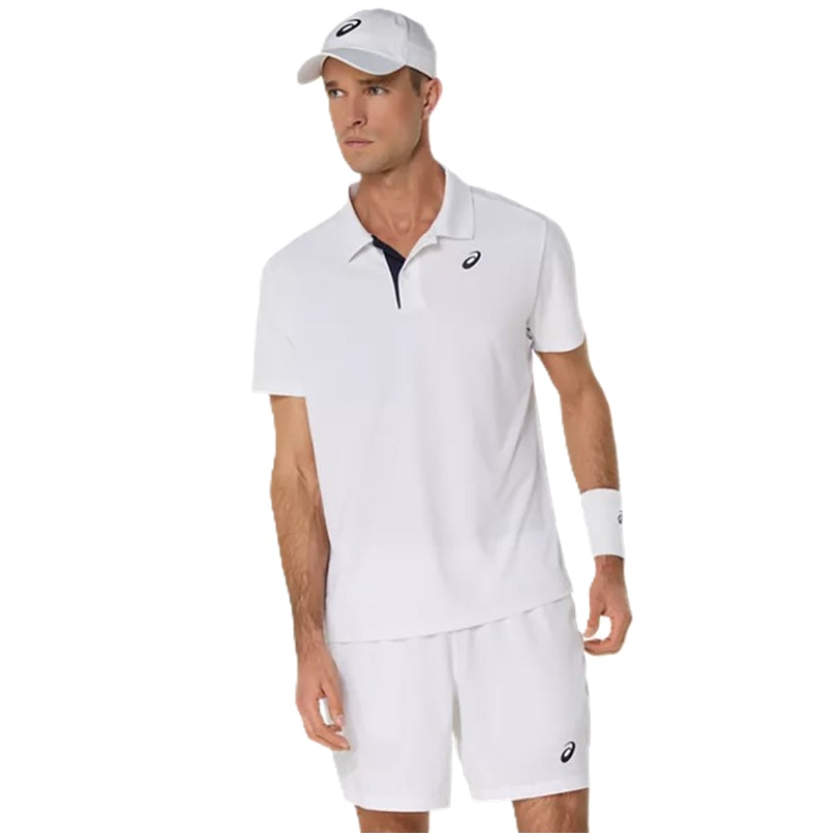 2041A340-100 Asics Men's Court Polo Shirt (Brilliant White)