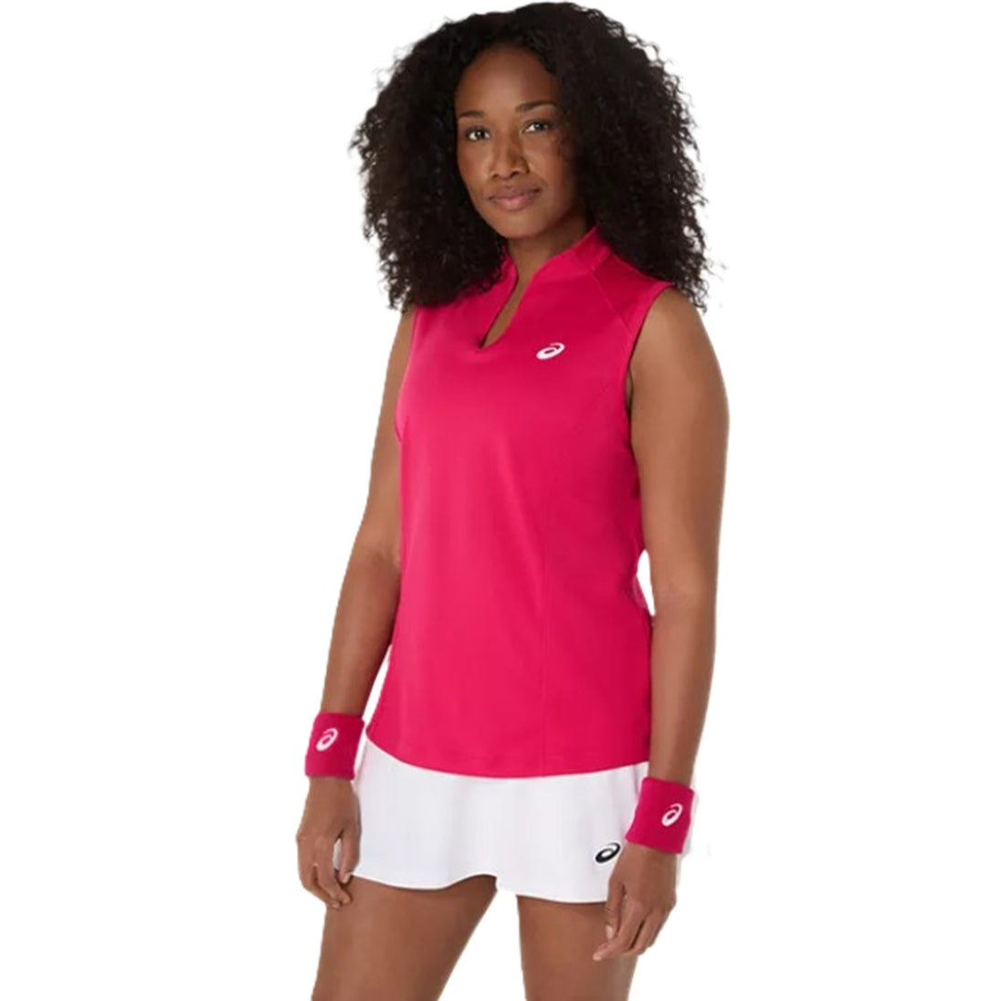 2042A370-702 Asics Women's Court Tank Top (Bright Rose)