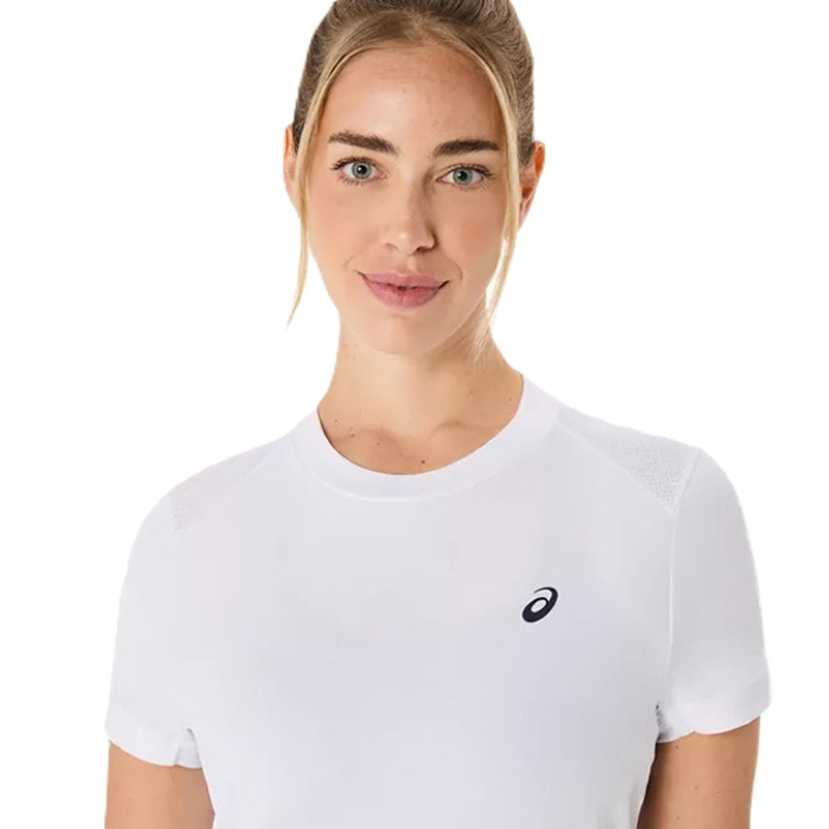 2042A371-100 Asics Women's Court Short Sleeve Top (Brilliant White)