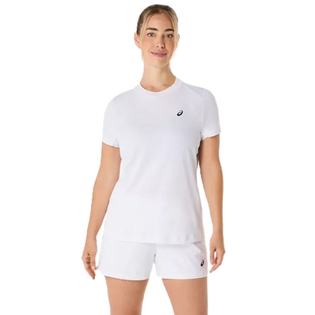 2042A371-100 Asics Women's Court Short Sleeve Top (Brilliant White)