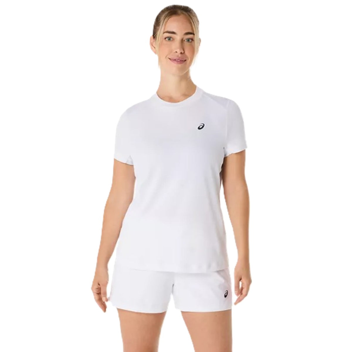 2042A371-100 Asics Women's Court Short Sleeve Top (Brilliant White)