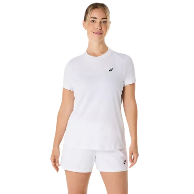 2042A371-100 Asics Women's Court Short Sleeve Top (Brilliant White)
