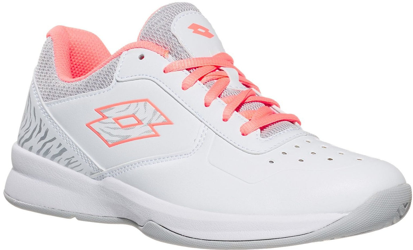 213637-5Y1 Lotto Womens Space 600 II ALR Tennis Shoes (White/Sweet Rose)