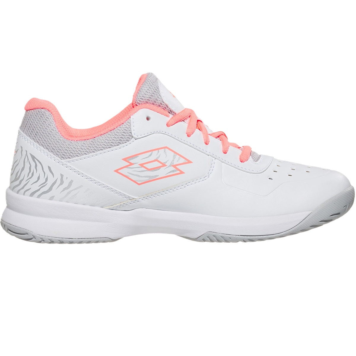 Lotto Women's Space 600 II ALR Tennis Shoes (White/Sweet Rose)
