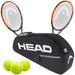230216-x2-261225-Balls-BNDL Head Graphene XT Radical MP Tennis Doubles Player Pack - 2 Racquets, 1 Bag & 3 Balls