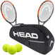 230216-x2-261225-Balls-BNDL Head Graphene XT Radical MP Tennis Doubles Player Pack - 2 Racquets, 1 Bag & 3 Balls
