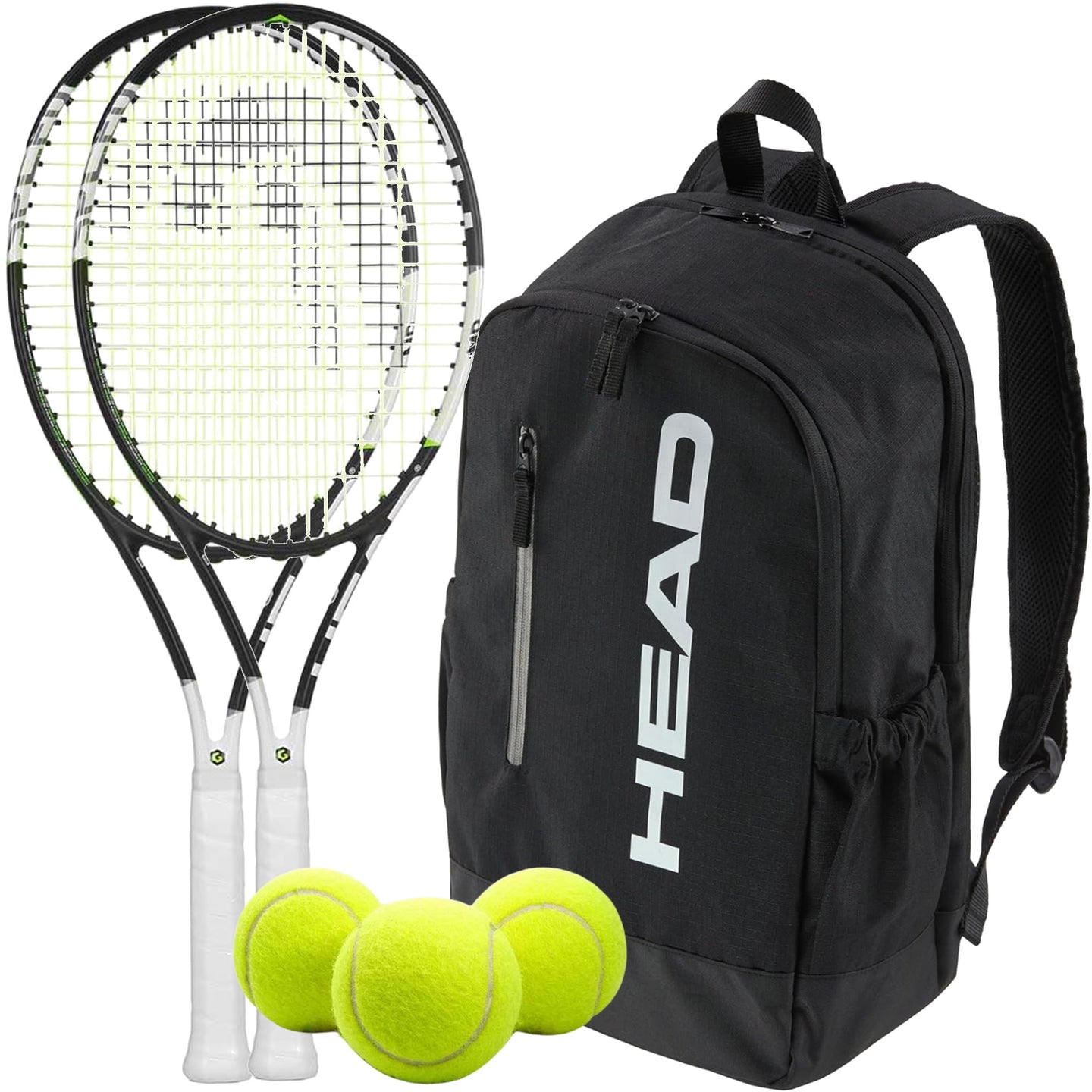 230635-x2-261235-Balls-BNDL Head Graphene XT Speed S Tennis Doubles Player Pack - 2 Racquets, 1 Backpack & 3 Balls