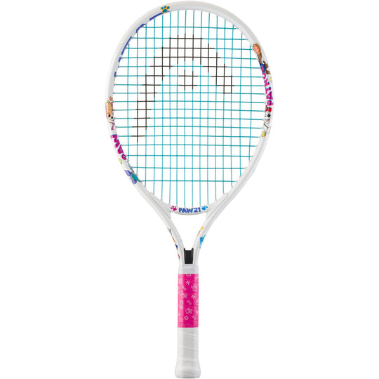 HeadPawJRWht-262615-PKBall-BNDL Head Paw Patrol Junior Tennis Bundle (White/Purple) - 1 Racquet, 1 Backpack & 3 Balls