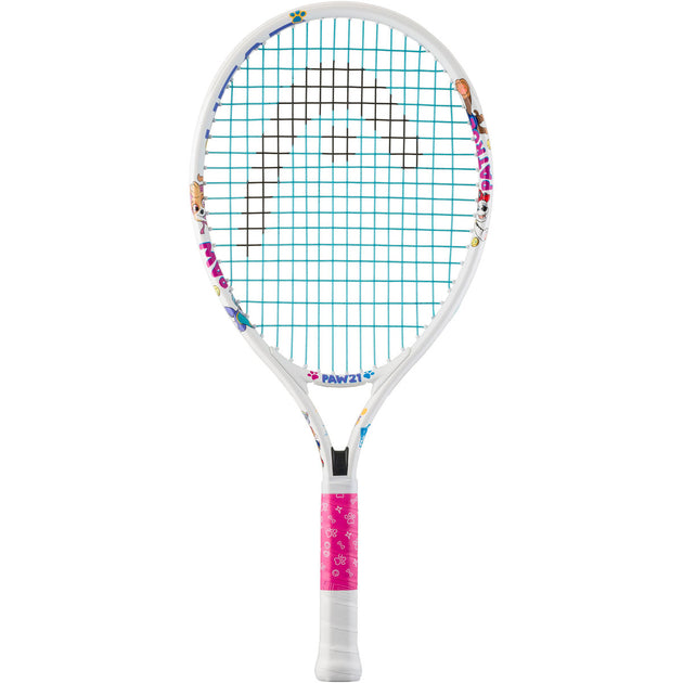 HeadPawJRWht-262615-PKBall-BNDL Head Paw Patrol Junior Tennis Bundle (White/Purple) - 1 Racquet, 1 Backpack & 3 Balls