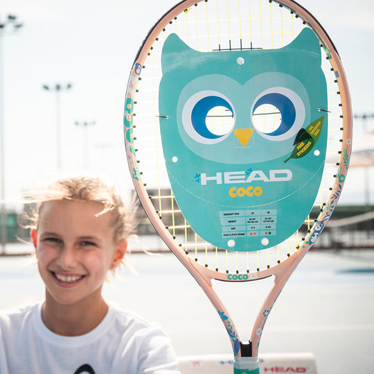CocoJr-RedFelt Head Coco Junior Tennis Racquet bundled w 3 Red Felt Tennis Balls
