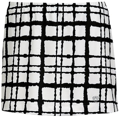 W1672-WBK DUC Chaos Women's Power Skirt (White/ Black)