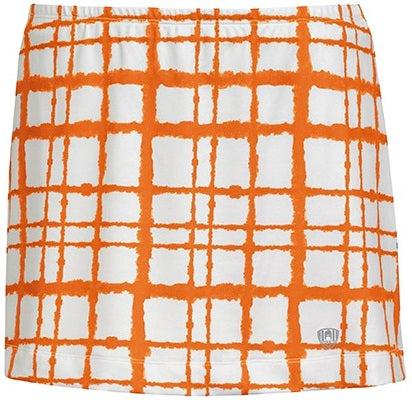 W1672-WOR DUC Chaos Women's Power Skirt (White/ Orange)