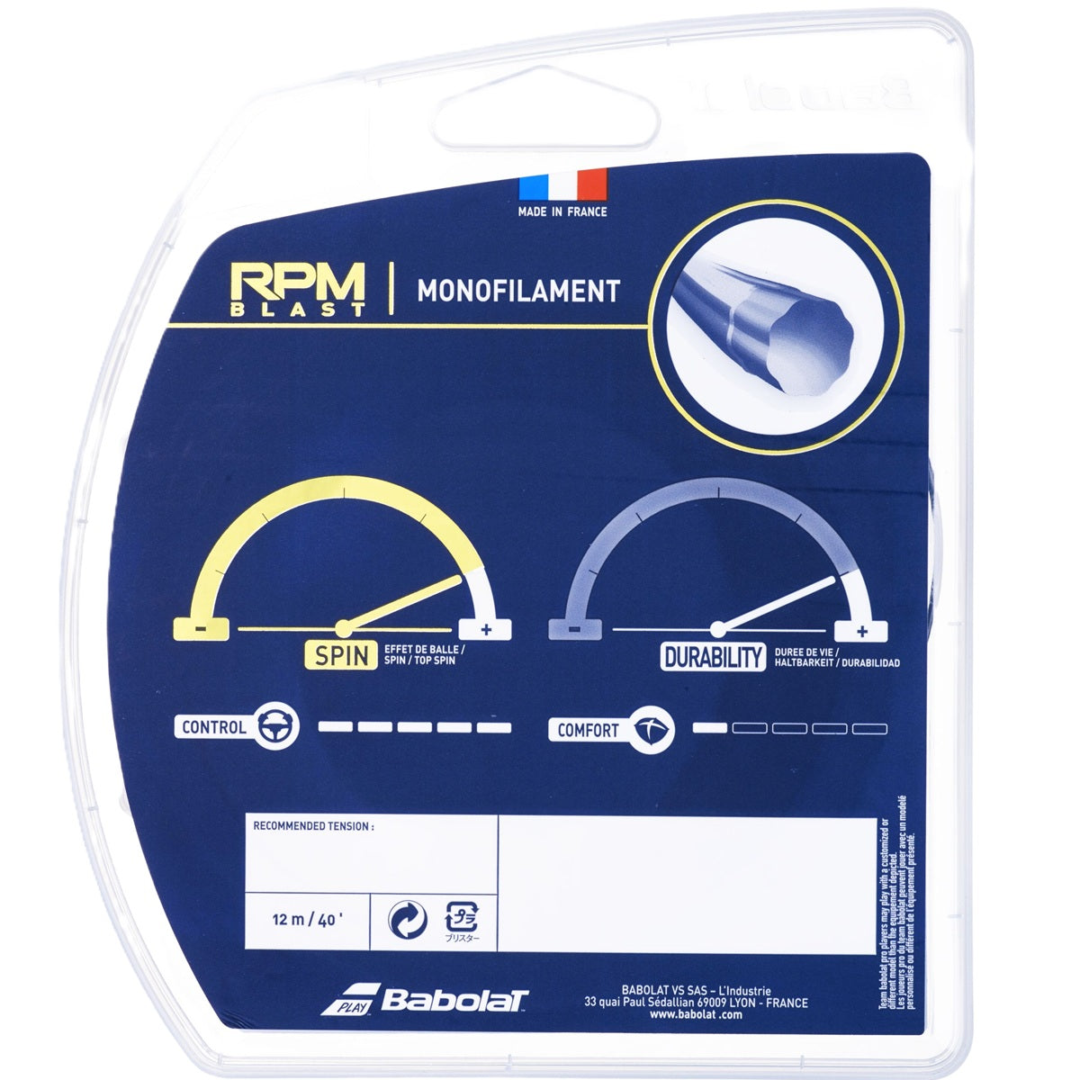 241101-105-17 Babolat RPM Blast Black 17g Tennis String (Set)