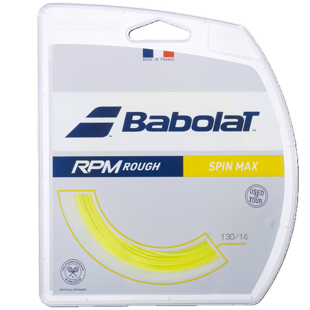 Babolat RPM Rough Spin Max 16g Yellow Tennis String (Set)
