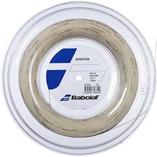 243143-128-16 Babolat Addixion 16g Natural Tennis String (Reel)
