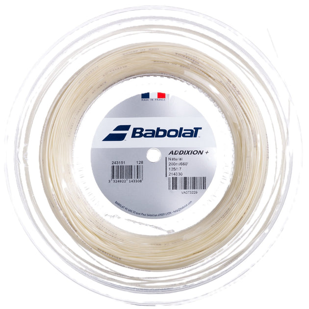 243151-128-16 Babolat Addixion+ 16g Tennis String (Reel) - Natural
