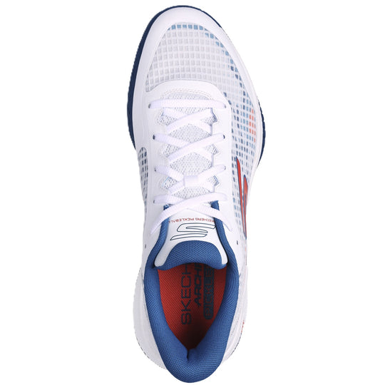 246069-WTQ Skechers Men’s Viper Court Pro Pickleball Shoes (White/Turquoise)