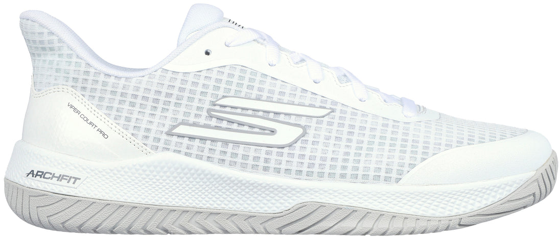246069WW-WHT Skechers Men’s Viper Court Pro Extra Wide Pickleball Shoes (White)