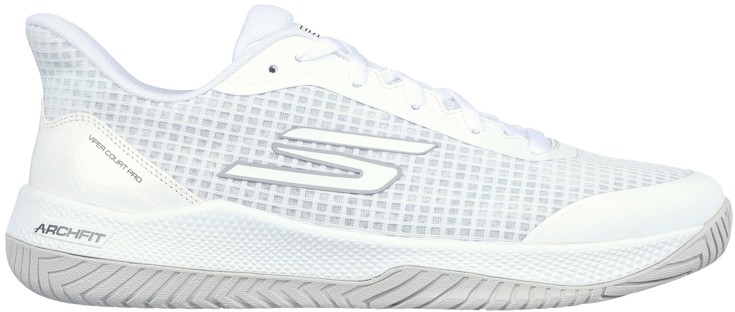 246069WW-WHT Skechers Men’s Viper Court Pro Extra Wide Pickleball Shoes (White)