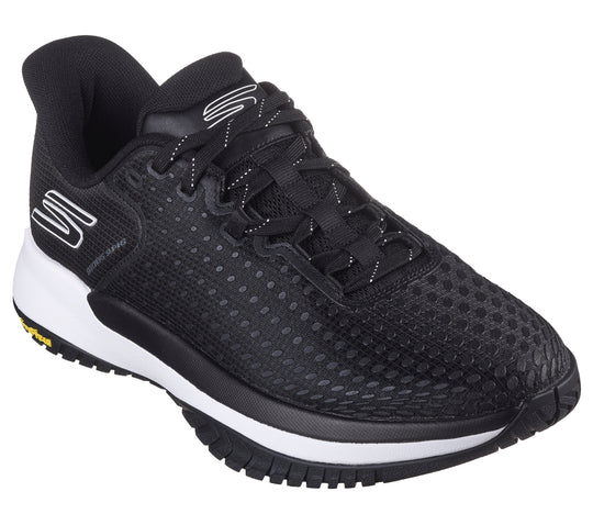 246100 Skechers Men’s Viper Court Elite Hands Free Slip-Ins Pickleball Shoes (Black White)