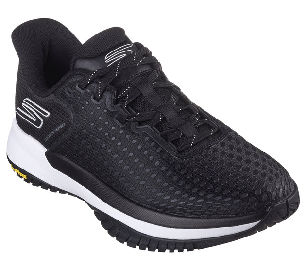 246100 Skechers Men’s Viper Court Elite Hands Free Slip-Ins Pickleball Shoes (Black White)