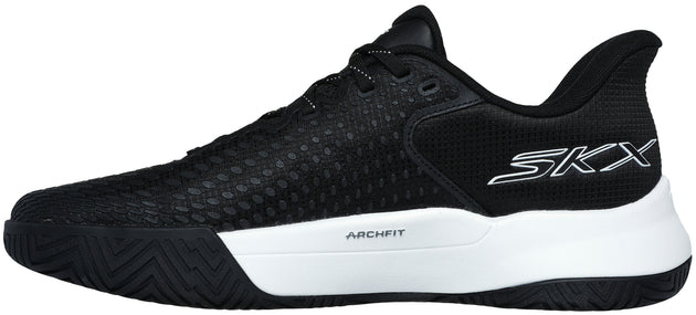 246100 Skechers Men’s Viper Court Elite Hands Free Slip-Ins Pickleball Shoes (Black White)