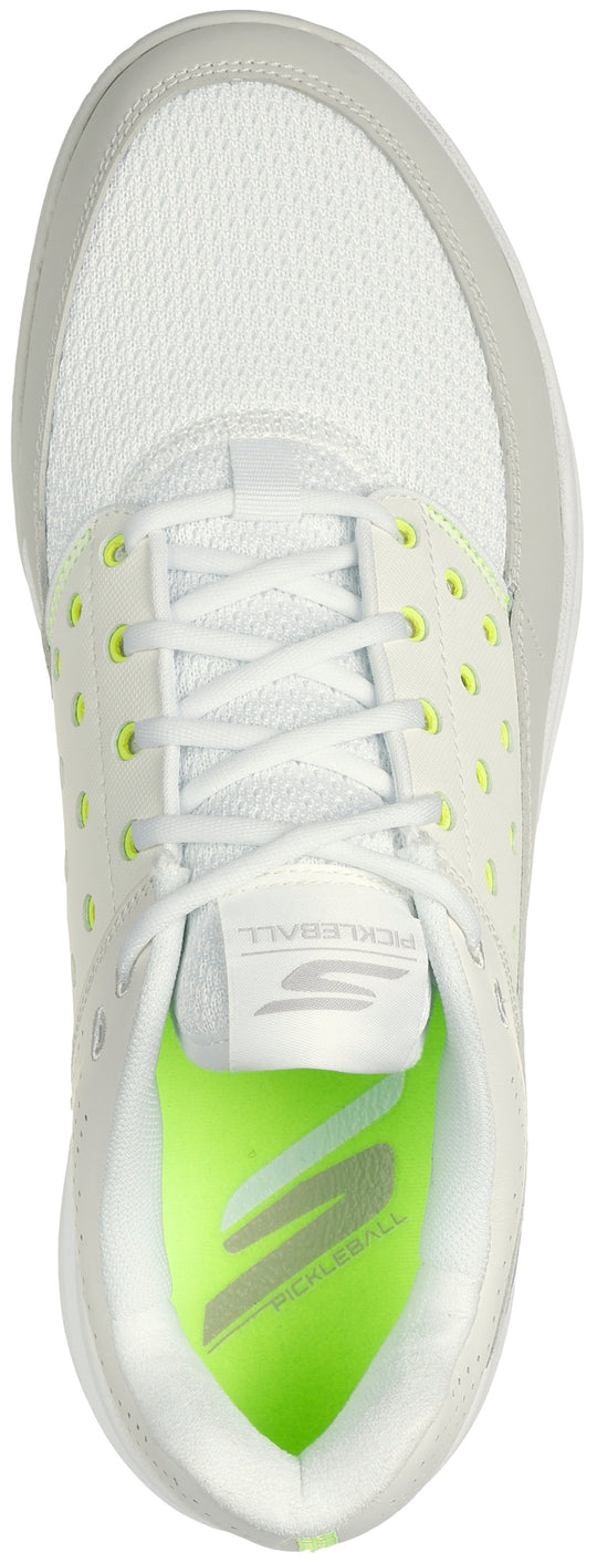 246105-WNT Skechers Men's Viper Court Luxe Pickleball Shoes (White/Natural)