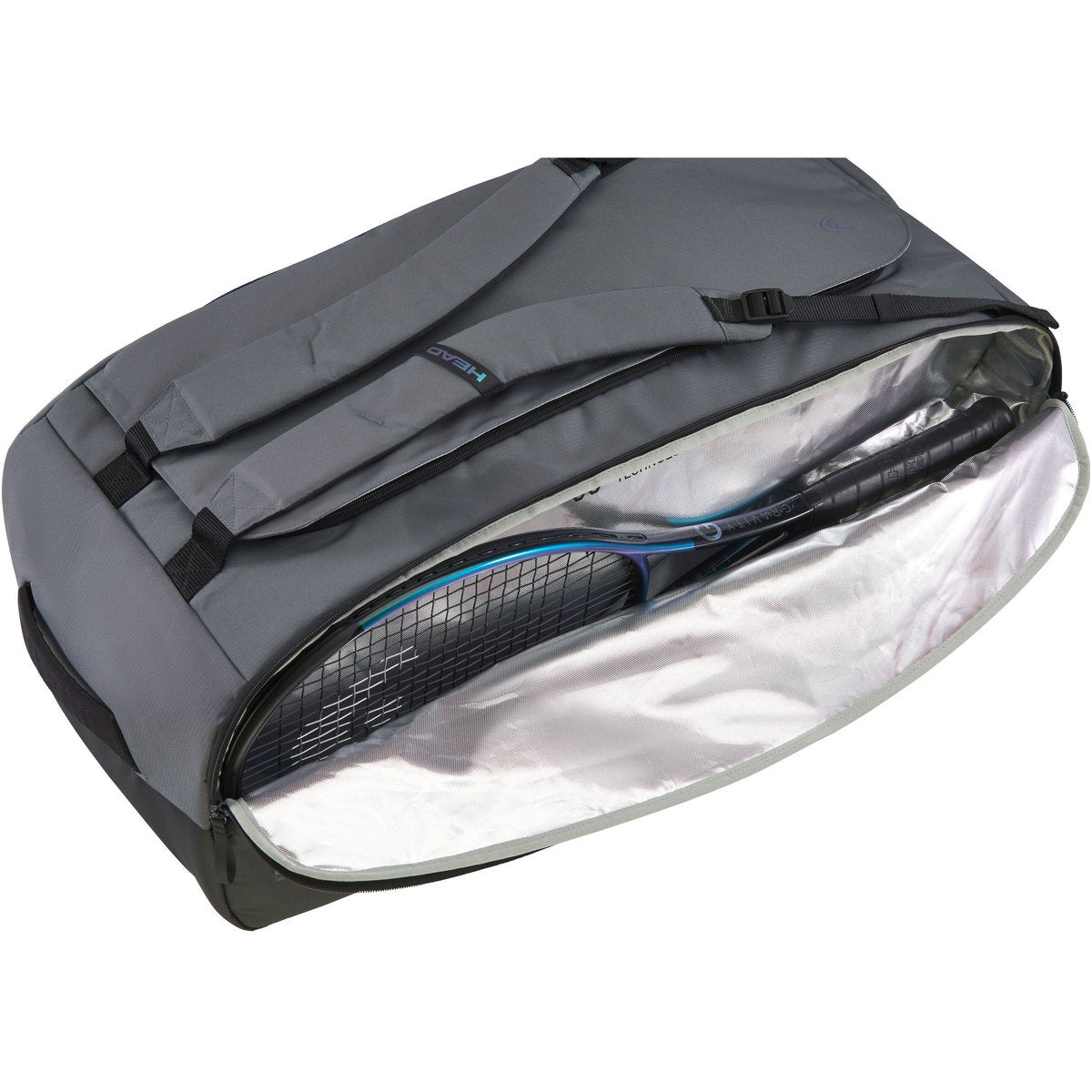 Head Pro X Tennis Racquet Duffel Bag L (Black/Dark Grey)