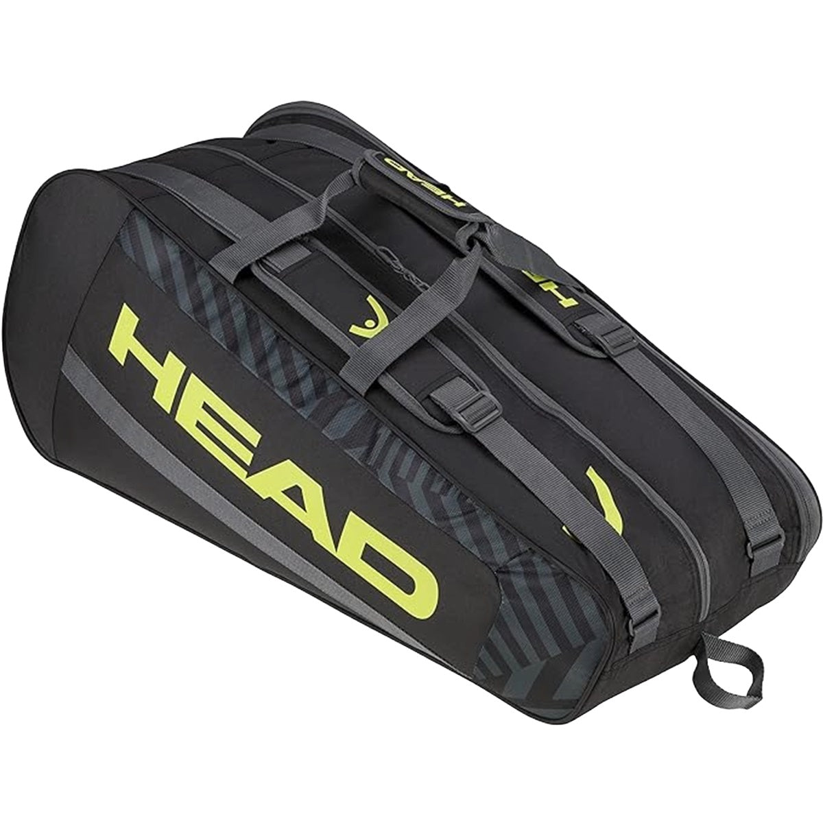 261413 Head Base 6R Tennis Racquet Bag M (Black/Yellow)