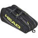 261413 Head Base 6R Tennis Racquet Bag M (Black/Yellow)