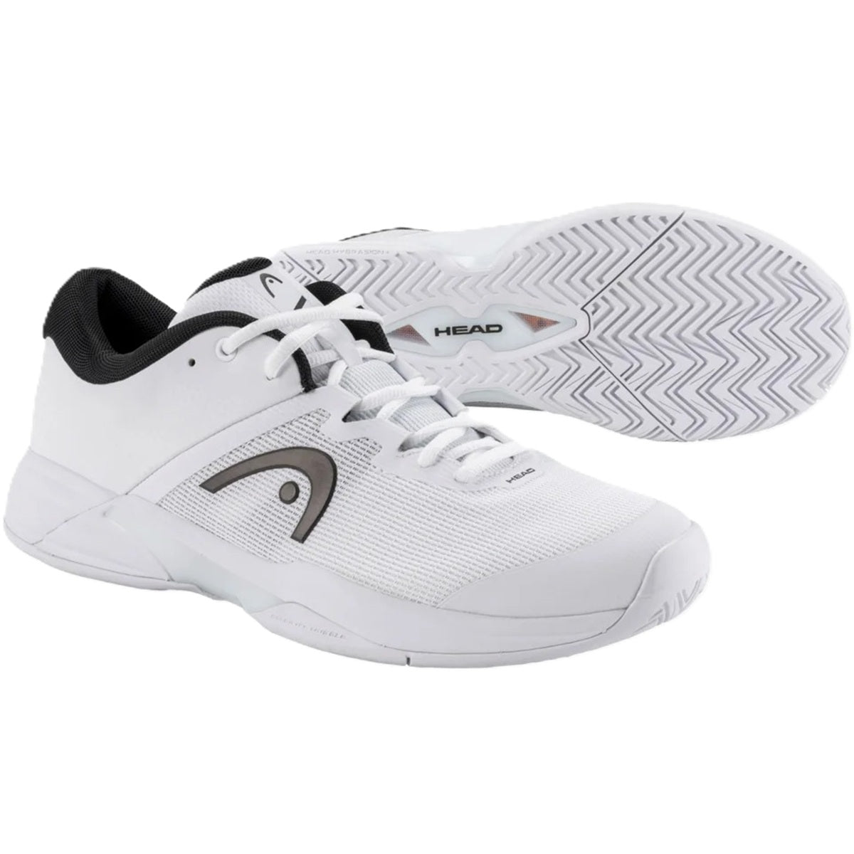 273345-WHBK Head Men's Revolt Evo 2.0 Tennis Shoes (White/Black)